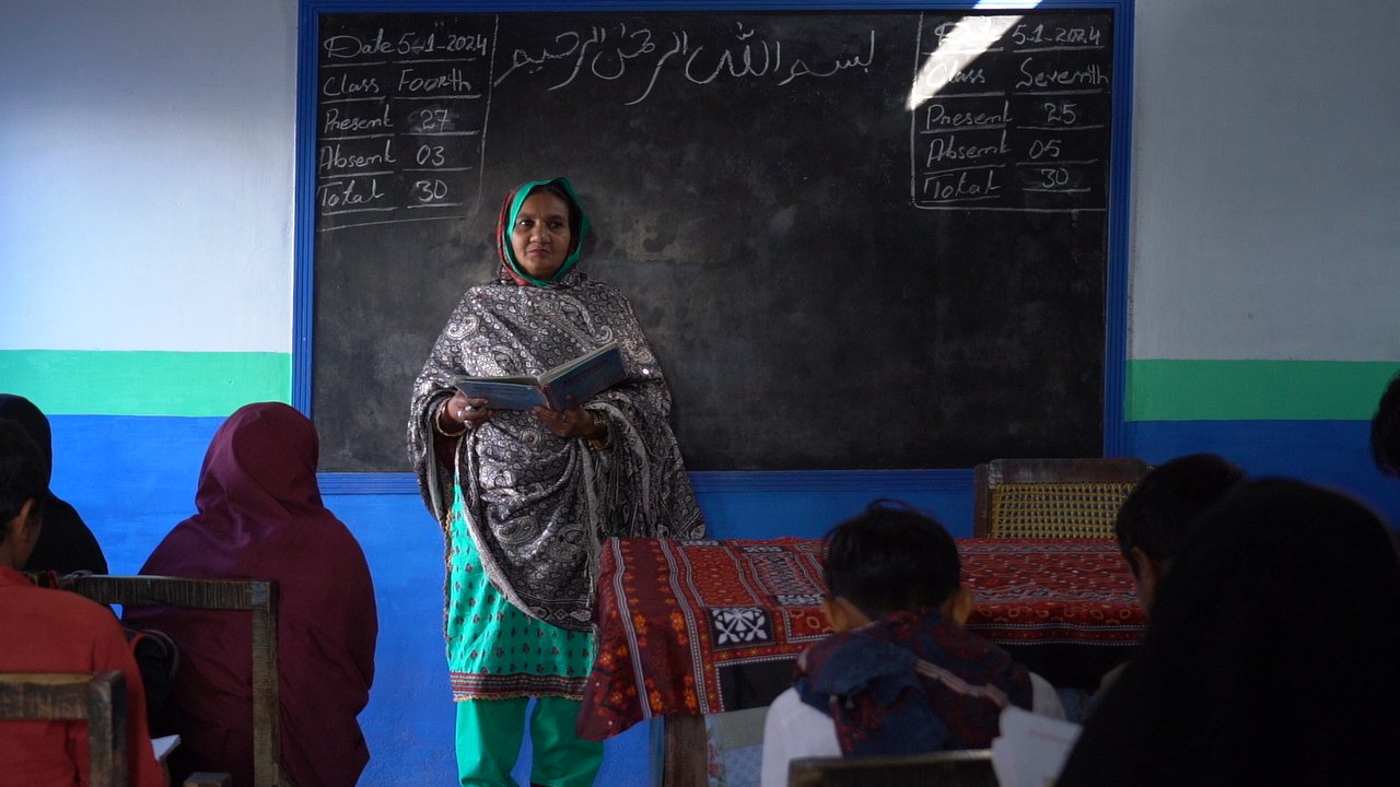 Teacher in class
